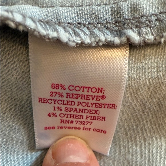 Turn heads in this gorgeous blue-to-ivory ombré denim jacket. Very stretchy! - Picture 7 of 7